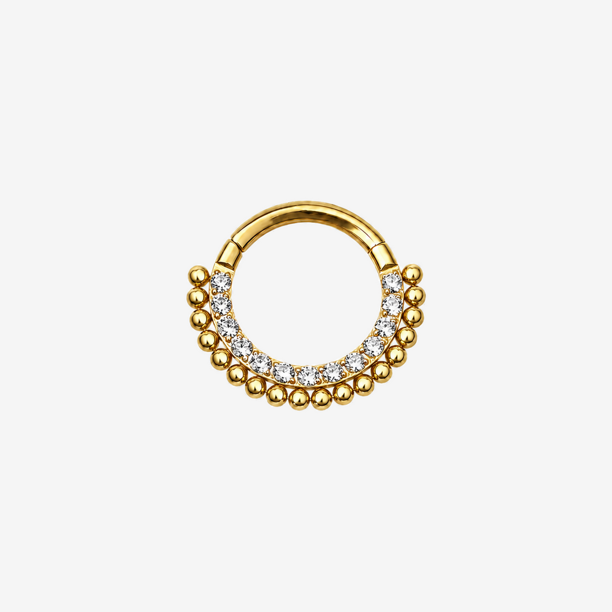 Anneau titane Clicker - Charnière 1.2mm - PERLE