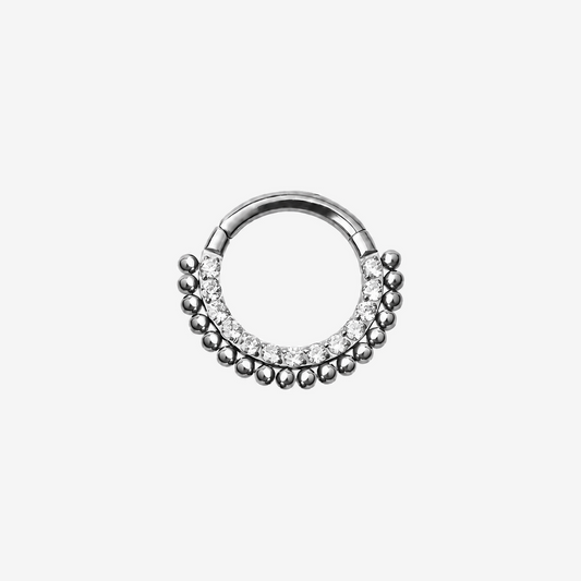 Anneau titane Clicker - Charnière 1.2mm - PERLE